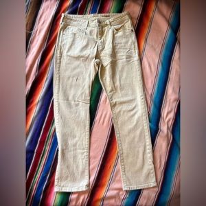 Pilcro slim boyfriend jeans, size 30, sand, light brown color